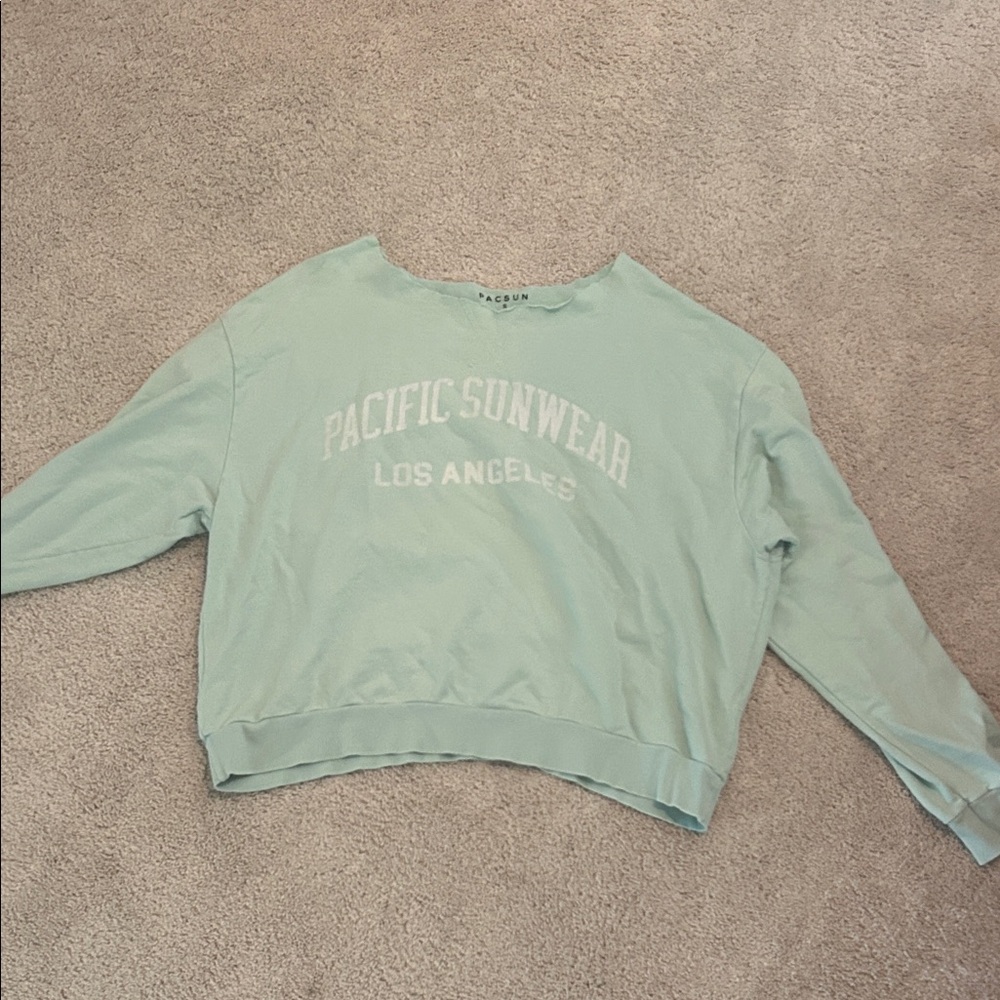 Pacific Sunwear Light Green Crewneck